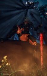 3d armor armored_female black_eyes blood_elf death_knight_(warcraft) elf elf_ears elf_female elf_girl female female_focus female_only long_ears lord_maldazzar muscular muscular_female night no_panties open_legs partial_nudity partially_clothed pinup pussy pussy_out showing_off showing_pussy solo solo_female solo_focus spread_legs spreading sword upskirt vagina vagina_out warcraft world_of_warcraft