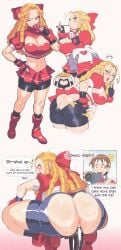 2d 2girls annoyed annoyed_expression anus ass ass_cleavage ass_focus bare_midriff big_ass bike_shorts blonde_hair blush brown_eyes brown_hair bubble_butt busty butt_crack capcom cleavage curly_hair dildo drill_hair female female_focus female_only filming hourglass_figure inkerton-kun inkuusan karin_kanzuki long_hair navel ojou-sama ojou-sama_pose penetration pleated_skirt pussy rear_view revealing_clothes ribbon riding_dildo sakura_kasugano short_hair skimpy skimpy_clothes skirt squatting squatting_on_dildo street_fighter street_fighter_6 tagme teasing vaginal_penetration wide_hips yellow_eyes