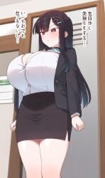 ai_generated breasts female huge_breasts nozomi_(akitokage01) tsundere