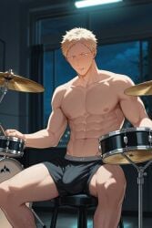 ai_generated bara cola222_ gay given_(anime) kaji_akihiko male male_focus male_only muscular muscular_male yaoi