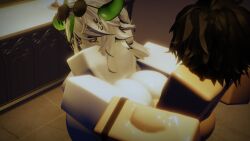 1boy 1boy1girl 3d anal bending_over big_ass big_breasts big_penis breast breasts cathedral church female male penetration penis pulled_by_another roblox roblox_avatar robloxian self_upload tagme thatnexuu