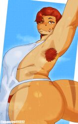 1female 1girls armpit armpit_hair bbw big_ass big_breasts breasts chubby chubby_female covered_breasts dinosaur dinosaur_girl espectro111222 fat fat_ass fat_female female hairy_armpits original original_character pubes scar shark sharp_teeth snoot_game sweat