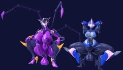2futas airachnid arcee arcee_(prime) artist_upload cock_ring cybertronian futa_only futanari huge_balls huge_breasts huge_cock presenting_penis transformers transformers_prime trawert
