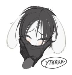 1boy 1girls 2020s 2025 2d bigger_dom bigger_dom_smaller_sub bigger_male black_hair blush closed_eyes command covering_another's_mouth covering_mouth discipline disembodied_hand domination dota_2 face_grab female_focus femsub fur gagged gift_art gloves hair hair_between_eyes hand_gagged hand_on_another's_mouth hand_on_mouth handgag head_grab helpless helpless_girl leather_gloves long_bangs maledom medium_hair mewka popisya portrait rabbit_ears rabbit_girl russian_text safe self_upload shut_up silencer_(dota_2) size_difference smaller_female smaller_sub submissive tagme text translation_request valve white_background white_body white_fur