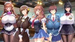 13cm 5girls abel_howlicia akagi_rio bed bedroom black_hair blue_eyes blush breasts brown_hair closed_eyes closed_mouth clothed_female conversation derauea emblem enormous_breasts enormous_tits female female_only flower frightened fukunaga_koharu game_cg gigantic_breasts gigantic_tits huge_breasts hyper_breasts hyper_tits inami_mashiro ishihara_souka kyonyuu_reijou_mc_gakuen long_hair lune maid maid_headdress maid_outfit maid_uniform married_female massive_breasts massive_tits mature_female milk_factory mochizuki_nozomu momina_chichizaki motto!_haramase!_honoo_no_oppai_isekai_ero_mahou_gakuen! motto!_haramase!_honoo_no_oppai_isekai_oppai_bunny_gakuen! motto!_haramase!_honoo_no_oppai_isekai_oppai_maid_gakuen! motto!_haramase!_honoo_no_oppai_isekai_oppai_meido_gakuen! necktie necktie_between_breasts nonomiya_momoko ole-m open_mouth purple_eyes rose_(flower) saimin_class school_skirt school_uniform schoolgirl schoolgirl_uniform shimai_tsuma_3 short_hair skyhouse sleepover sleepover_party super_breasts super_tits talking teenage_girl teenager werewolf_girl wife window wives wolf_ears yellow_eyes yellow_rose