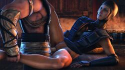 1boy 1girls 3d blonde_hair cassie_cage cosplay laying missionary mortal_kombat mortal_kombat_x ninja partial_male penetration pussy sex smokescreen117 source_filmmaker straight sub-zero