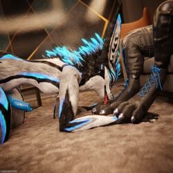 1:1 3d_(artwork) absurd_res animal_genitalia animal_penis anthro anthro_on_anthro balls biped black_body black_boots black_claws black_clothing black_footwear black_fur black_shoes blender_(artwork) blender_cycles blue_body blue_fur blue_penis boots bottomwear canid canine canine_genitalia canine_penis canis claws clothed clothing depth_of_field digital_media_(artwork) distracted dominant dragonplayer dragonplayer_(character) duo electronics erection eyewear feet fingers foot_fetish foot_play footwear fox fur furniture genitals glasses grey_body grey_fur hair hi_res hindpaw inside jacket jex jexouium kneeling kneeling_on_ground knot leather leather_bottomwear leather_clothing leather_jacket leather_pants leather_topwear licking licking_boots licking_shoe male male/male mammal multicolored_body nude on_ground on_sofa open_mouth orgasm pants pawpads paws penis phone reflection rexouium sex shoes sitting sitting_on_sofa slim slim_anthro slim_male slim_sub smile sofa submissive submissive_male tail teeth toe_claws toes tongue tongue_out topwear white_body white_fur xedthedead