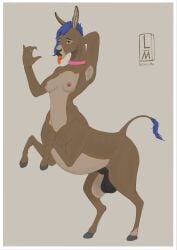 absurd_res animal_genitalia animal_penis anthro areola armpit armpit_hair asinus balls body_hair breasts brown_body brown_fur collar donkey equid equine equine_genitalia equine_penis female fur futanari genitals hair herm hi_res hooves intersex lewos lewos_mae long_ears long_hair looking_at_viewer mammal mythological_creature mythology nipples nude open_mouth penis quadruped raised_tail signature simple_background solo tail taur tongue tongue_out