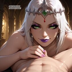 ai_generated handjob humiliation karma_(league_of_legends) league_of_legends male nude nude_female penis riot_games small_penis small_penis_humiliation sph tiny_penis