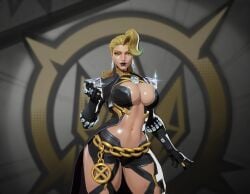 big_ass big_breasts blonde_hair busty cleavage emma_frost emma_frost_(marvel_rivals) emma_frost_(x-revolution) female female_only marvel marvel_rivals mod thick_thighs