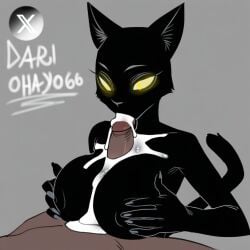 big blowjob, breasts cat_ears cat_girl feline fellatio furry, sexy titjob tittyfuck