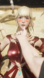 3d 3d_(artwork) 3d_background 3d_model 3d_render 8k blush blushing_at_viewer clothed clothed_sex dominant_male final_fantasy final_fantasy_xiv hi_res highres kazworksnsfw lyse_hext pov pov_eye_contact pov_male square_enix submissive_female