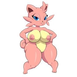 1girls areolae barefoot big_breasts breasts cattiva completely_nude completely_nude_female female female_only full_body naked naked_female nipples nude nude_female palworld pussy solo solo_female thegeckodemon thegeckoninja