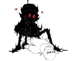 doll_(murder_drones) erect_penis ghost human loving_it male/female mercurialmorose murder_drones murder_drones_x_humans riding riding_penis robot sex tagme you