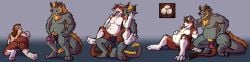 2022 absurd_res andromorph andromorph/male anthro anthro_on_anthro arzei behemoth_(final_fantasy) biobasher biped blonde_hair bodily_fluids brown_hair colored countershade_face countershade_fur countershade_neck countershade_torso countershading cum cum_in_pussy cum_inside duo egg egg_in_uterus erection final_fantasy front_view fur gender_transformation genital_fluids genitals gloves_(marking) gradient_background grey_body grey_fur hair hi_res horn human_to_anthro impregnation internal intersex intersex/male leg_markings long_image male markings masturbation mta_transformation mti_transformation navel nude penetration penile penile_masturbation penile_penetration penis penis_in_pussy pregnant pregnant_andromorph pregnant_intersex pregnant_sex pussy rear_view reverse_stand_and_carry_position sequence sex simple_background slightly_chubby smile socks_(marking) species_transformation square_enix standing standing_sex tail tail_between_legs tongue tongue_out transformation vaginal_penetration vaginal_penetration white_body white_countershading wide_image yellow_body yellow_fur