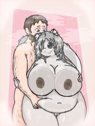 1boy1girl anthro anthro_on_human baggy_eyes beard belly_button big_areola big_breasts big_thighs blush boobs_on_glass breasts breasts_on_glass breasts_squeezed_together brown_hair brown_nipples cat_ears cat_girl cat_tail catgirl cattie_(noscope360) chubby chubby_anthro chubby_belly chubby_female eyebags fluffy_ears fluffy_tail furry furry_female furry_on_human grabbing_belly grabbing_breasts grabbing_from_behind grey_body grey_fur grey_hair hairy_arms hairy_chest hairy_legs hairy_male human human_male male/female nipples_on_glass noscope360 oc one_eye_closed original_character pussy_peek roblox_avatar self_upload simple_background smiling_at_partner squished_belly squished_breasts squishing squishing_belly squishing_breasts steam wet_body wet_hair whiskers white_skin