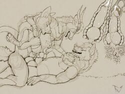4:3 anal anal_sex animal_genitalia animal_penis anthro balls balls_deep balls_touching bodily_fluids canid canine canine_genitalia canine_penis canis cervical_penetration cum cum_in_ovaries cum_in_uterus cum_inside cuntboy double_penetration dragon fellowwolf full-package_cuntboy genital_fluids genitals group half-erect herm hermaphrodite humanoid_genitalia humanoid_penis hybrid impregnation internal intersex intersex/male knot knotting landon_(fellowwolf) male maleherm mammal multi_genitalia multiple_ova mythological_canine mythological_creature mythological_scalie mythology ovum penetration penile penile_penetration penis penis_in_ass penis_in_uterus pussy saggy_balls scalie sheath trio uterus vaginal_penetration werecanid werecanine werecreature werewolf wolf