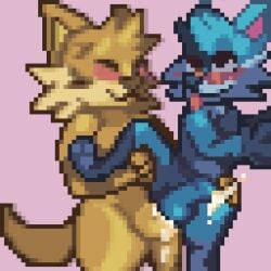 64x64 ahe_gao anal anal_sex animated anthro bodily_fluids canid canine canis colorful_theme cum cum_inside detailed digital_media_(artwork) domestic_dog explicit genital_fluids looking_pleasured male male/male mammal nightowl0090 nsfw penetration pixel_(artwork) pixel_animation wolf