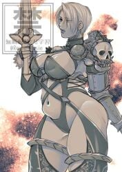 1girls armwear big_breasts big_breasts breasts breasts clothed clothed_female female female_focus female_only hair_over_one_eye isabella_valentine large_boobs large_breasts light-skinned_female light_hair light_skin rosie_rosie solo solo_female solo_focus soul_calibur sword tall_female tall_girl tall_woman weapon