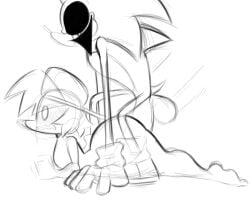 anal anal_sex anthro anthro_on_human barefoot big_ass big_penis black_eyes boyfriend_(friday_night_funkin) femboy femboy_penetrated femboyfriend_(fnf) forced_anal forced_yaoi friday_night_funkin friday_night_funkin_mod gay hat hedgehog huge_ass human male male/male naked penetration raped shocked_expression sketch snesti snesti09 sonic.exe sonic_(series) sonic_the_hedgehog white_background wide_hips