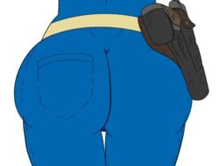 10mm_pistol 1girls animated ass ass_focus belt bethesda_softworks big_ass bubble_butt clothing fallout fallout_(series) fallout_4 fat_ass female female_only firearm gun handgun holster huge_ass jumpsuit large_ass ruthlesspeasant solo solo_female tagme vault_girl vault_meat vault_suit walk_cycle walking weapon wide_hips