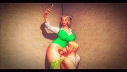 3d animated big_ass blonde_hair fellatio futa_on_male futanari heromant intersex large_ass large_penis male oral selfie smartphone tagme theklub17