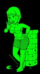 1girls bethesda_softworks breasts fallout fallout_(series) fallout_4 female female_only huge_breasts lollipop mob_face prostitution ruthlesspeasant solo tattoo vault_girl vault_meat