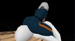 1boy 1girls 3d anon anonymous_male asphyxiation ass ass_focus big_ass big_breasts breasts clothed clothed_female cunnilingus dreamworks facesitting female femdom ginormica hourglass_figure jumpsuit light-skinned_female light_skin male monsters_vs_aliens nickelodeon prisma3d smothering smothering_ass straight susan_murphy table thigh_grab voluptuous white_hair