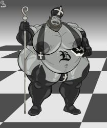 bara bishop bishop_(chess) busty busty_boy chess chess_piece daddy dilf jr7luckytanuki male male_with_breasts