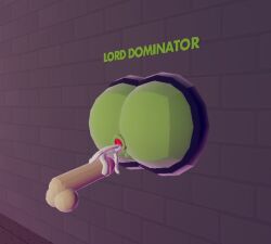 1boy 1girls 3d anal anal_sex anus ass ass_focus balls cum cum_drip cum_dripping cum_dripping_from_penis cum_in_ass cum_inside cumfart disembodied_penis female_focus game_cg game_screenshot gaping gaping_anus green_hair lord_dominator penis pussy recroom recroom-nsfw stuck stuck_in_wall tagme wander_over_yonder