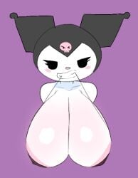 breasts kuromi onegai_my_melody pillow_shading sanrio savagensfw white_body white_fur