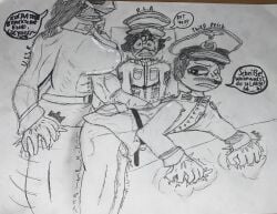 1dickgirl 1futa 2boys 2boys1futa anal anal_sex big_ass big_ass_(futa) big_ass_(male) big_breasts black_sclera caught_in_the_act communism communist countryhumans countryhumans_girl dickgirl futa/male futa_on_male futadom futanari gay gay_sex german_text hammer_and_sickle hitler hitler_moustache large_breasts looking_back male male_only moustache muscular muscular_futanari nazi nazi_germany_(countryhumans) nazi_uniform penetration rape raped russian_liberation_army_(countryhumans) russian_text scared scared_expression scared_face sex sketch sledgesmov slim_male small_penis smaller_male source soviet_uniform soviet_union_(countryhumans) swastika text third_reich_(countryhumans) traditional_art traditional_drawing_(artwork) traditional_media traditional_media_(artwork) translation_request trembling