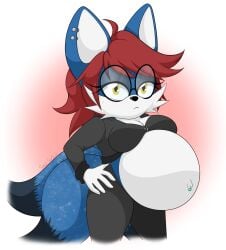 anthro breasts furry glasses pregnant spaceseacow tail