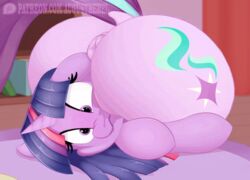 2017 animal animated ass augustbebel cutie_mark duo equine facesitting female friendship_is_magic horn mammal my_little_pony non-anthro nude purple_eyes starlight_glimmer twilight_sparkle_(mlp) unicorn