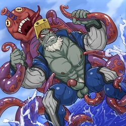 anthro balls beaf cephalopod gay humanoid_penis male male_only mammal marine my_hero_academia octopus penis pinniped seal selkie_(my_hero_academia) tentacle water yaoi