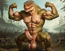 1boy 1male ai_generated anthro balls big_balls big_muscles big_nipples big_penis big_testicles booster_rex daddy erect_nipples erect_penis erection gay green_body huge_balls huge_cock huge_muscles huge_nipples huge_testicles lizard male male_only mortal_kombat muscles muscular muscular_anthro muscular_male navel nipples penis reptile reptile_(mortal_kombat) scalie solo testicles veiny_penis