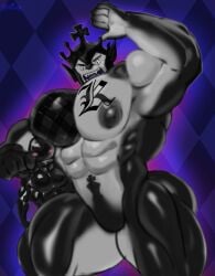 bara bara_tiddies bara_tits big_pecs chess chess_piece king_(chess) male tiburalgo