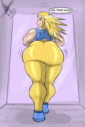 1girls ass biceps big_ass blonde_hair bottom_heavy bubble_butt cathleen_bate clothing crop_top dat_ass dialogue fat_ass female female_only huge_ass large_ass long_hair looking_at_viewer looking_back massive_ass muscular muscular_female my_hero_academia pants png showing_off showing_off_ass sixpathoffriendship solo star_and_stripe_(my_hero_academia) sweat sweaty_ass sweaty_body talking_to_viewer text thick_ass thick_thighs thunder_thighs wide_hips workout_clothes yoga_pants