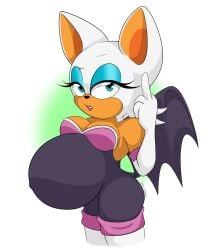 anthro breasts pregnant pregnant_female rouge_the_bat sonic_(series) spaceseacow