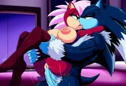 ai_generated ass blue_body breasts incest incest_(lore) love magenta_fur make_up male/female pink_hair sex sonia_the_hedgehog sonic_(series) sonic_the_hedgehog sonic_the_hedgehog_(series) sonic_the_werehog sonic_underground sonic_x_sonia stand_and_carry_position straight veiny_penis