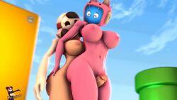 3d 3d_(artwork) angel_(pellenor) animated bouncing_breasts breasts gif pellenor penis_between_thighs pink_body pink_skin pussy robot robot_girl screen_face sex shy_gal shy_gal_white thick_thighs thighs yuri