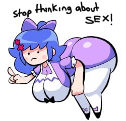 1girls ass big_ass big_breasts blue_hair breasts female fnf fnf_mods friday_night_funkin friday_night_funkin_mod meme moana_melville oc original_character stop_thinking_about_sex unknown_artist