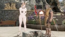 bunny_ears bunny_girl execution executioner heart_pasties huge_ass huge_breasts skyrim the_elder_scrolls