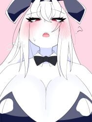 ? blush blushing_female breasts bunny_ears bunny_girl bunnysuit haku_(nfch_05054) large_breasts looking_at_viewer nfch_05054 oc