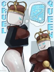 1girls 2d 2d_(artwork) 2d_artwork ass block_tales blocky_body breasts buazzo character_name cruel_king_(block_tales) grin no_sex roblox roblox_game robloxian rule_63 sole_female solo tagme thighs