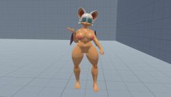 3d anthro anthro_only big_breasts breasts female female_focus female_only furry furry_female furry_only nude nude_female rouge_the_bat sega solo solo_female sonic_(series) vrchat vrchat_avatar