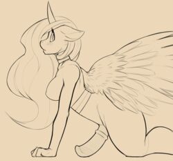 1futa alicorn anthro anthrofied breasts dickgirl equine erection feathered_wings feathers florecentmoo friendship_is_magic furry futa_only futanari horn intersex looking_at_viewer mammal my_little_pony nude penis princess_celestia_(mlp) side_view simple_background solo wings