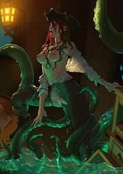 1girls artbyluv biting_lip blush boots breasts clothed_sex clothing coins exposed_breasts female green_tentacles kraken league_of_legends long_hair miss_fortune octopus off_shoulder open_shirt penetration pirate_hat pussy red_hair restrained_by_tentacles riot_games sex ship shipwreck solo_female spread_legs tentacle tentacle_grab tentacle_in_pussy tentacle_sex tentacles_around_legs torn_clothes torn_pants vagina vaginal_penetration wet wet_clothes