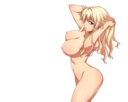 5:4 alluring blonde_hair breasts freezing_(series) high_resolution long_hair nipples nude purple_eyes pussy satellizer_el_bridget transparent vagina vector_trace very_high_resolution wallpaper