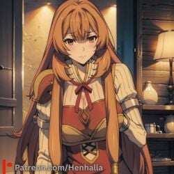 ai_generated anime anime_style cute_face dress raphtalia shy